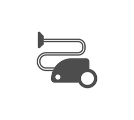 Vacuum cleaner icon in trendy silhouette style design. Vector illustration.