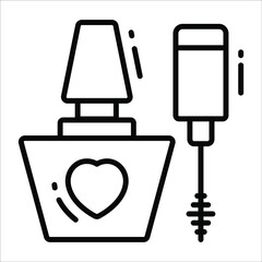 mascara line icon, Women's day sign and symbol icon.