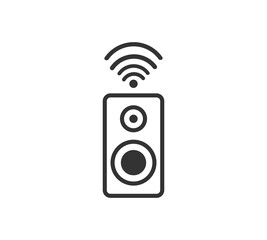 Bluetooth speaker vector icon sign symbol. Wi-Fi Column Flat Icon On White Background