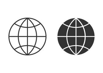 World earth globe icons. vector illustration.