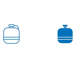 Water canteen outline and filled vector icon sign symbol