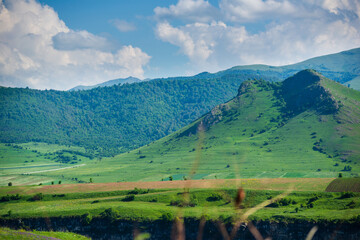 Mountinous landscape with field, Armenia