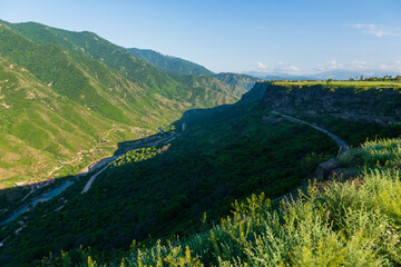 The Debed river canyon with beautiful mountains, Armenia