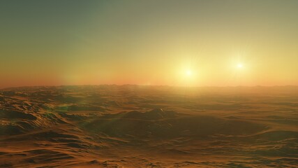 science fiction wallpaper, cosmic landscape, realistic exoplanet, abstract cosmic texture, beautiful alien planet in far space, detailed planet surface, 3d render
