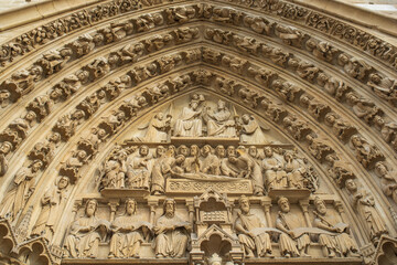 detail of the cathedral Notre-Dame de Paris