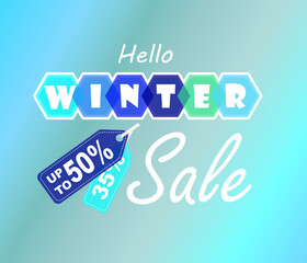 winter Sale design for advertising, banners, leaflets and flyers. Illustration.