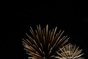 Close-up colorful fireworks