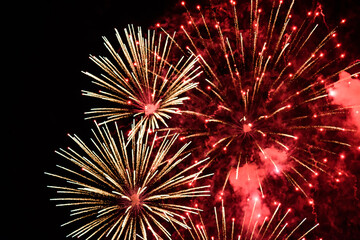 Close-up colorful fireworks