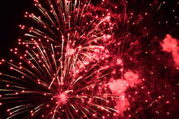 Close-up colorful fireworks