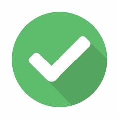 Check marks, Tick marks, Accepted, Approved, Yes, Correct, Ok, Right Choices, Task Completion, Voting. - vector mark symbols in green. Isolated icon.