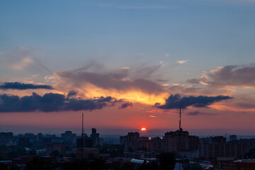 Fototapeta premium Sunset over the city