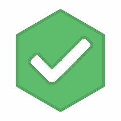 Check marks, Tick marks, Accepted, Approved, Yes, Correct, Ok, Right Choices, Task Completion, Voting. - vector mark symbols in green. Isolated icon.