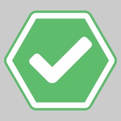 Check marks, Tick marks, Accepted, Approved, Yes, Correct, Ok, Right Choices, Task Completion, Voting. - vector mark symbols in green. Isolated icon.