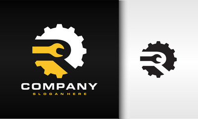 initial R gear wrench logo