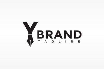 initial Y pen ink logo