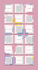 Creative instagram puzzle feed with 18 templates