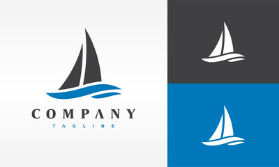 simple sailboat logo