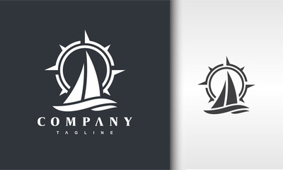 sailboat and compass logo