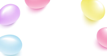 Colored easter eggs. Free space. Vector