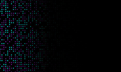 Bright texture with hexagons on a black background. Minimalism, vector. Background for posters, websites, business cards, postcards, interior design.