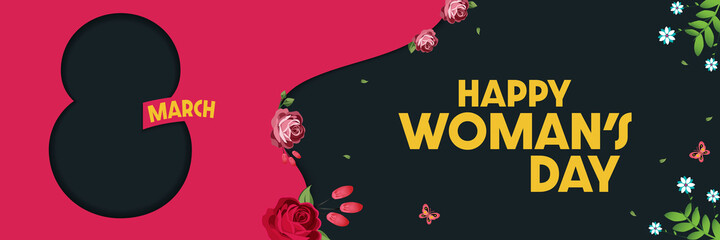 International Women's day banner. Vector illustration.