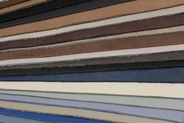 close up of a pile of leather