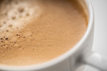 Closeup of cup of coffee