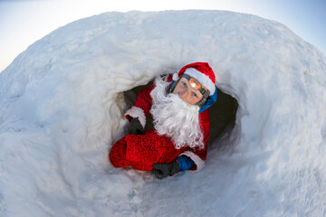 Snow cave of Santa Claus