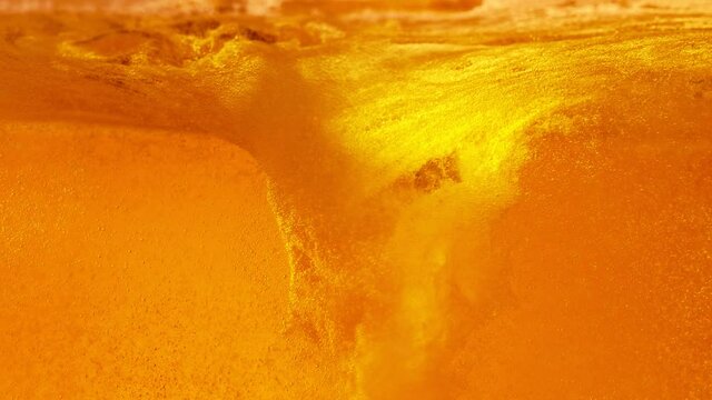 Super Slow Motion Shot of Beer Liquid Vortex at 1000 fps.
