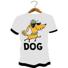 dogs head is incorporated with a nice font dog t shirt pattern.
