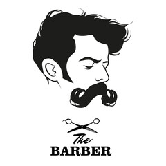 Handsome old-fashioned gentleman with a big mustache