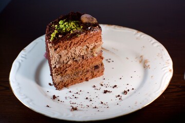 chocolate cake on plate