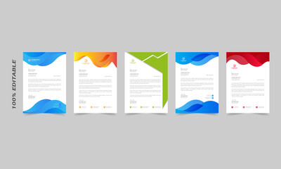 Modern letterhead template. business letterhead design template

