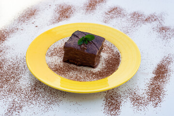 chocolate cake on a plate