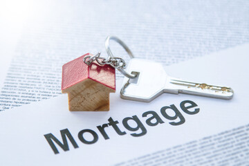 house keys with mortgage documents