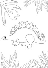 Dino coloring page
Dinosaur coloring page