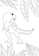 Dino coloring page
Dinosaur coloring page