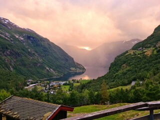 Geriangerfjord Norwegian Summer in the Evening