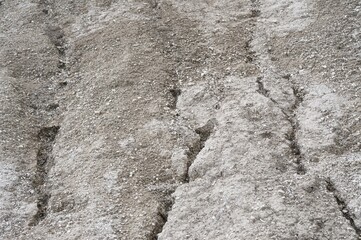 The surface of the slopes of the chalk hills. The texture of soil