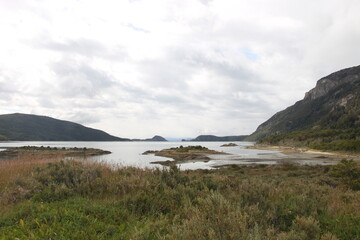 Paisaje, montaña y lago