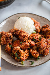 Korean Fried Chicken and Cold Tofu