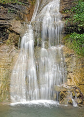 Fototapeta na wymiar Wasserfall an der Ueblen Schlucht bei Laterns
