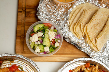 Chicken and Shrimp Fajitas Dinner