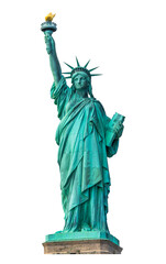 Obraz na płótnie Canvas Statue of Liberty National Monument isolated on white background. Clipping path. .