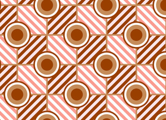 Textura moda cuadros y circulos, patron