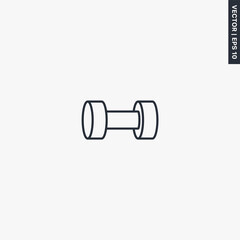 Dumbbell, linear style sign for mobile concept and web design