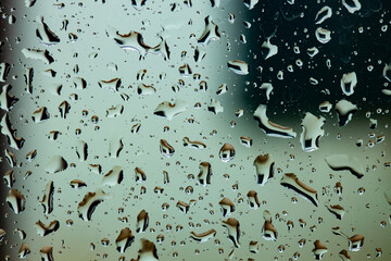 Superfície de vidro com gotas de agua