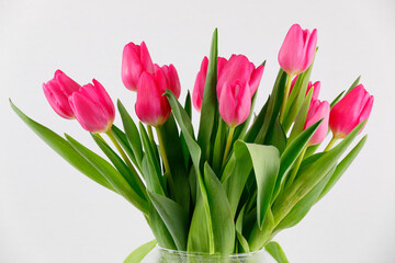 Ein Strauß von Tulpen in einer Vase