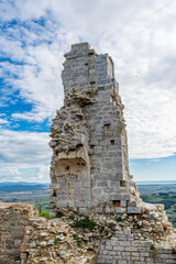 The ruins of the medieval complex of the Rocca, originally built in the 12th century, on the hill...
