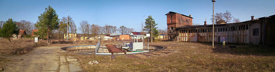 Ein ehemalige Rangierbahnhof mit Drehscheibe in der Uckermark